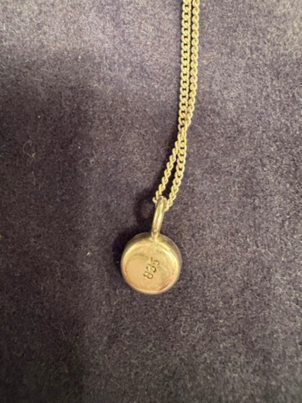 Vintage European Silver Necklace & Pendant with Black Stone